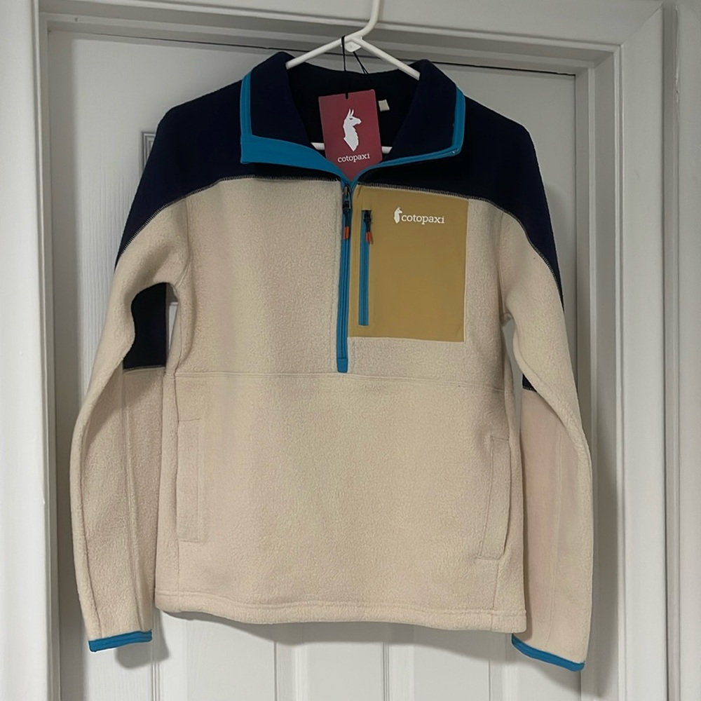 Cotopaxi Abrazo fleece Pullover - navy and cream